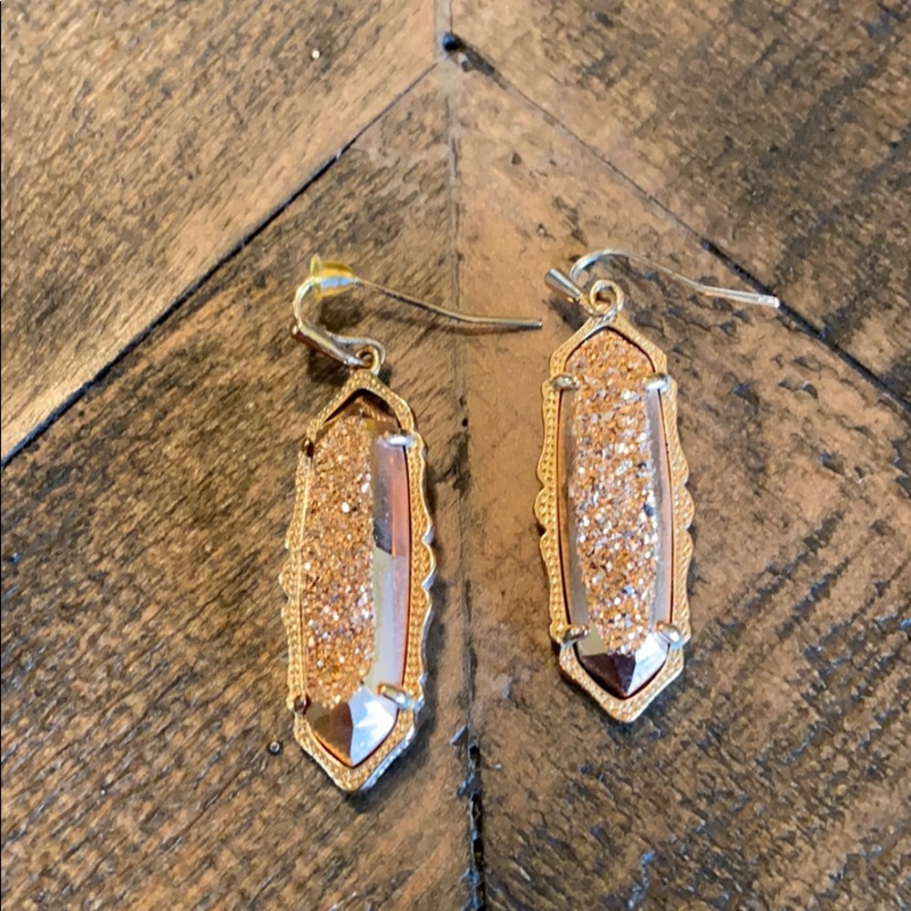 Rose Gold Drusy Kendra Scott Earrings